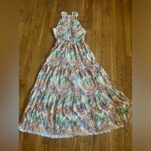 Blue Rain High Neck Dress